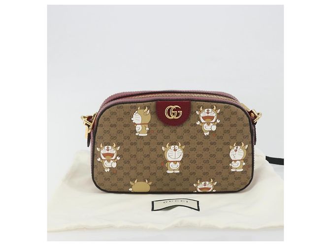 GUCCI Micro GG Supreme Doraemon Collaboration Bag PVC Beige 574886 - vista 12