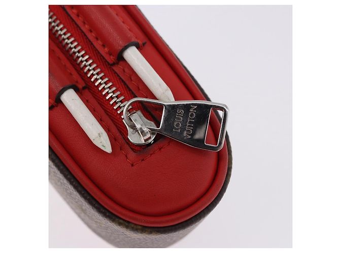 LOUIS VUITTON Monogram Set Golf Andrews Golf Ball Case Red GI0297 - view 9