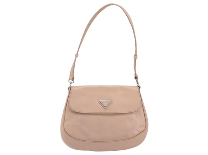 PRADA Creo Shoulder Bag Leather Pink Silver - vista 13