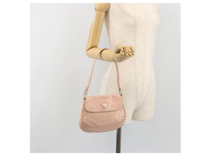 PRADA Creo Shoulder Bag Leather Pink Silver - vista 23