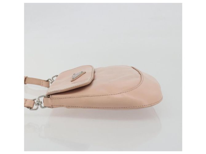 PRADA Creo Shoulder Bag Leather Pink Silver - vista 4