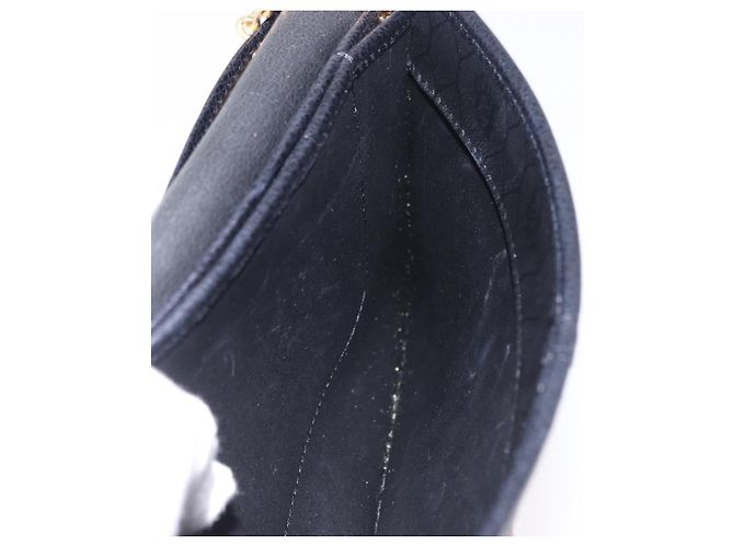 Christian Dior Chain Shoulder Bag Leather Black Gold - vista 19