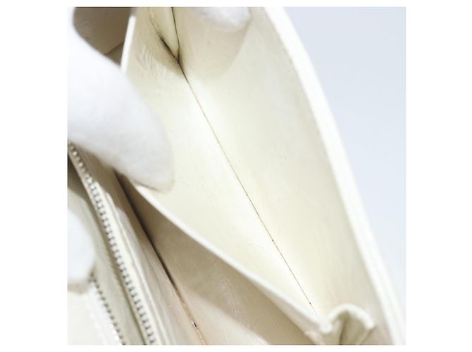 Christian Dior Chain Shoulder Bag Leather White Gold - vista 24