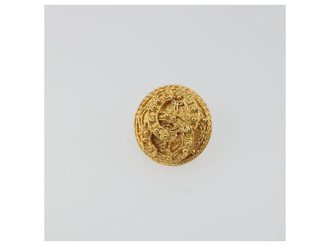 CHANEL Coco Round Earring metal Gold Tone CC - vista 7