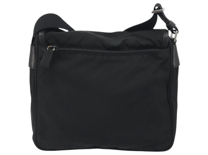 PRADA Bolsa de Ombro Nylon Black Silver - vista 2