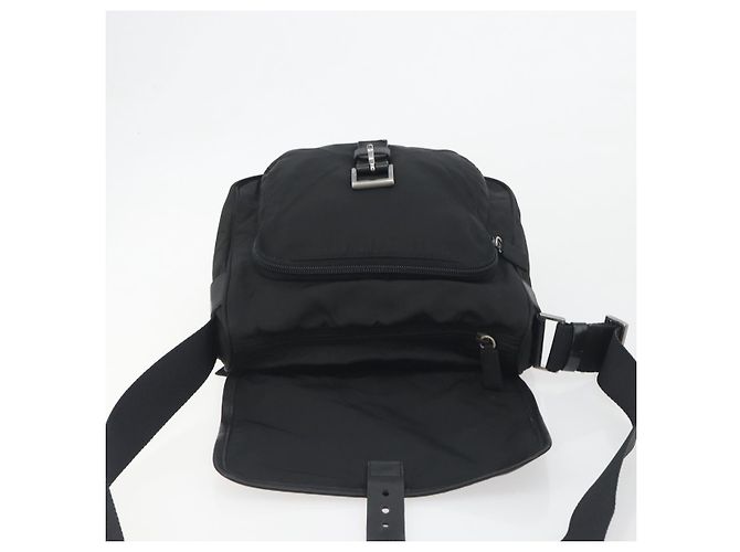 PRADA Bolsa de Ombro Nylon Black Silver - vista 21
