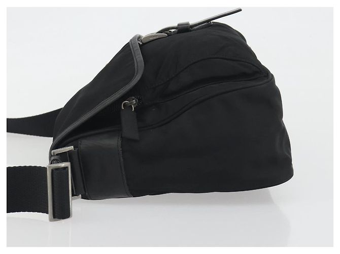 PRADA Bolsa de Ombro Nylon Black Silver - vista 4