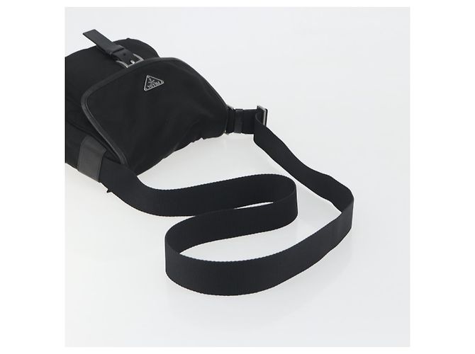 PRADA Bolsa de Ombro Nylon Black Silver - vista 7
