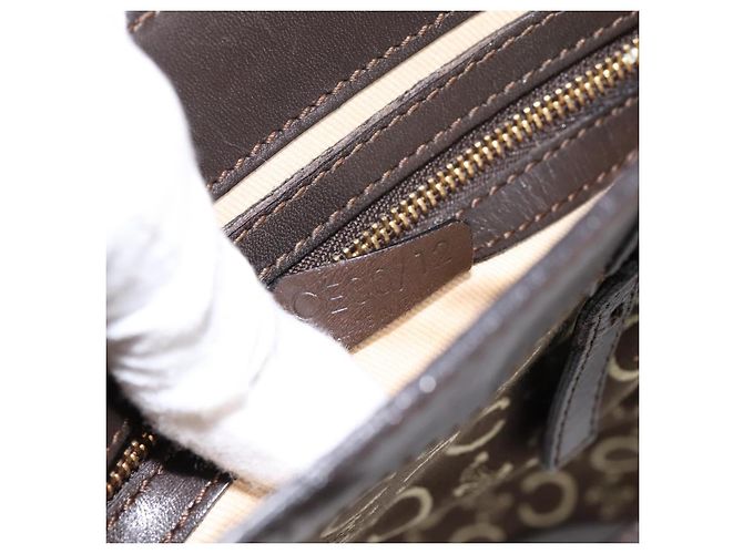 Céline CELINE C Macadam Canvas Handtasche Braun Gold - Ansicht 12