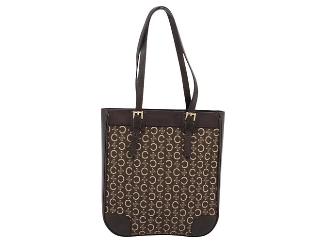 Céline CELINE C Macadam Canvas Handtasche Braun Gold - Ansicht 2