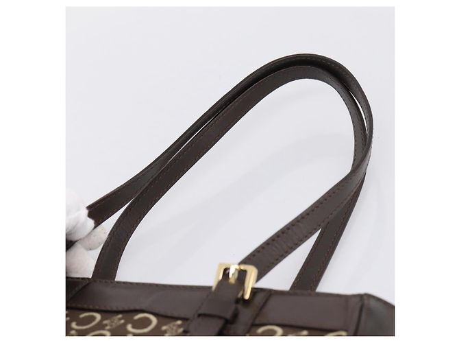 Céline CELINE C Macadam Canvas Handtasche Braun Gold - Ansicht 8