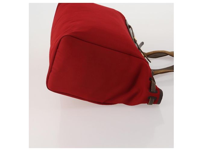 Hermès HERMES Herbag Cabas MM Hand Bag Canvas Leather Red Gold - vista 3