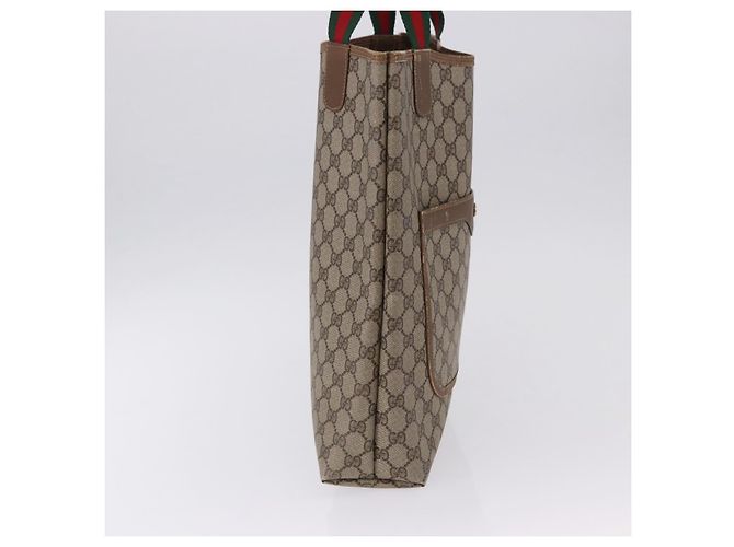 GUCCI GG Supreme Web Sherry Line Tote Bag PVC Beige 39 02 003 - vista 4