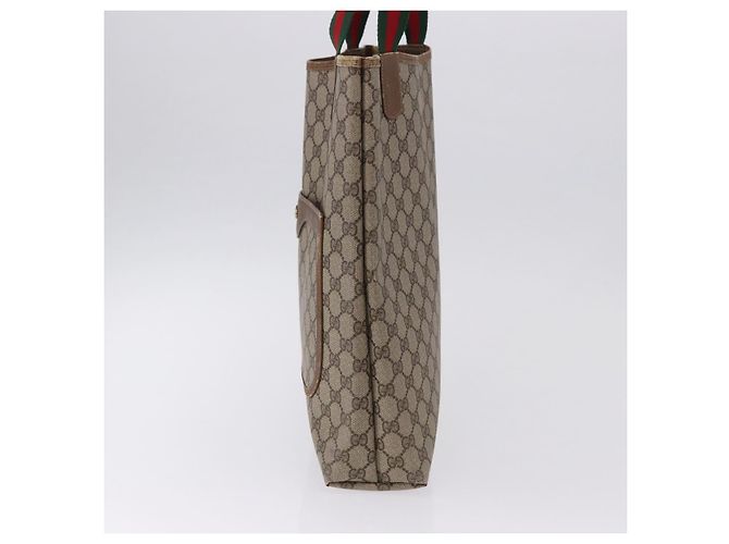 GUCCI GG Supreme Web Sherry Line Tote Bag PVC Beige 39 02 003 - vista 5
