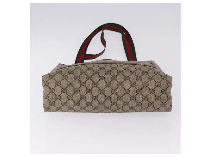GUCCI GG Supreme Web Sherry Line Tote Bag PVC Beige 39 02 003 - vista 9