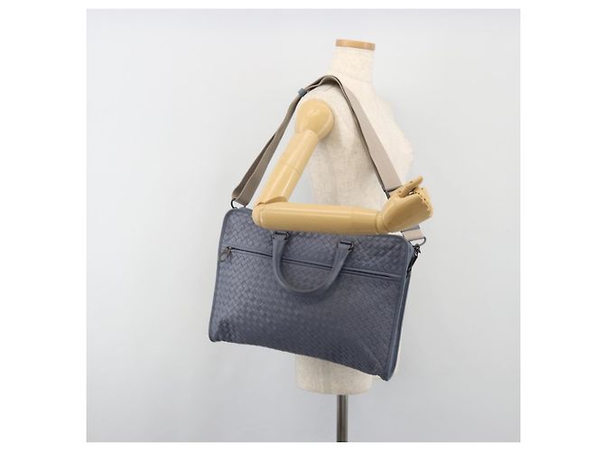 BOTTEGA VENETA INTRECCIATO Briefcase Leather 2way Light Blue - vista 24