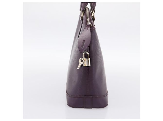 LOUIS VUITTON Epi Lockit PM Hand Bag Purple Cassis M4229K LV - vista 3