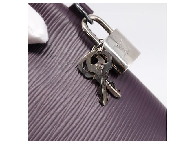 LOUIS VUITTON Epi Lockit PM Hand Bag Purple Cassis M4229K LV - vista 9