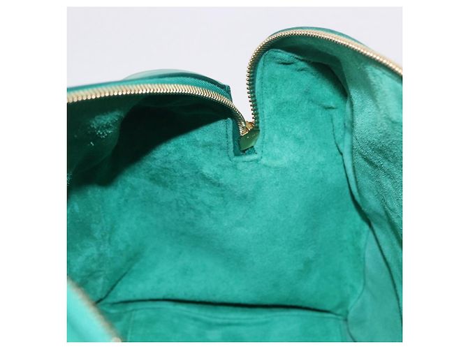 Autre Marque SAINT LAURENT Classic Duffle Bag Leather 2way Green Gold 322049 - vista 24