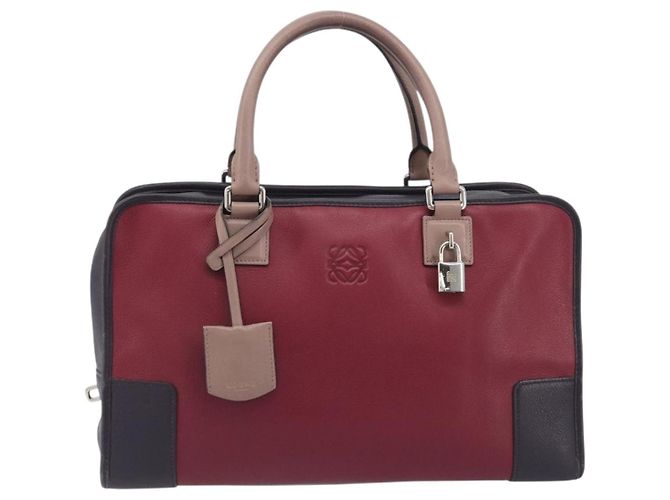 LOEWE Amazona 36 Hand Bag Leather Purple Silver - vista 13