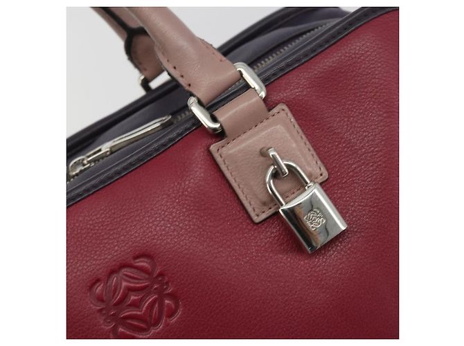 LOEWE Amazona 36 Hand Bag Leather Purple Silver - vista 17