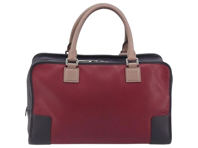 LOEWE Amazona 36 Hand Bag Leather Purple Silver - vista 2