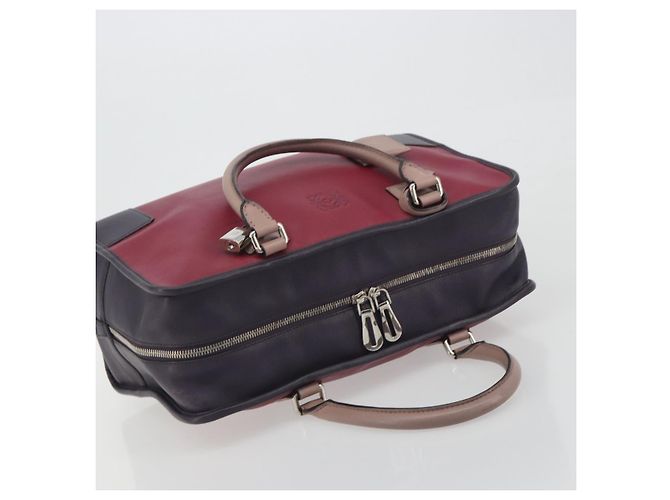LOEWE Amazona 36 Hand Bag Leather Purple Silver - vista 6