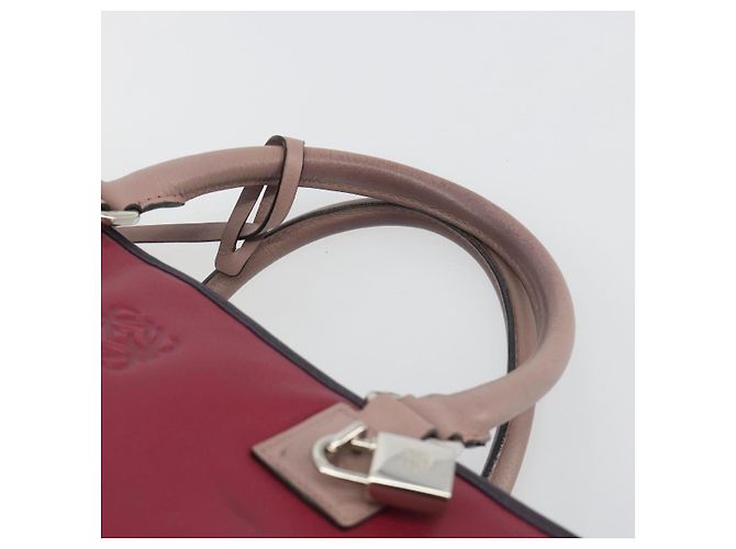 LOEWE Amazona 36 Hand Bag Leather Purple Silver - vista 8