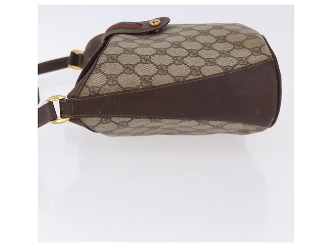 GUCCI GG Supreme Web Sherry Line Bag PVC Beige Gold 904 02 081 - vista 5