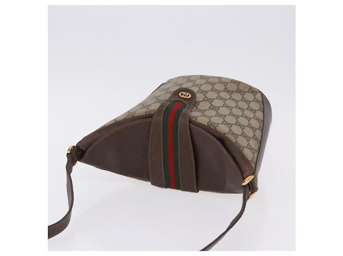 GUCCI GG Supreme Web Sherry Line Bag PVC Beige Gold 904 02 081 - vista 6