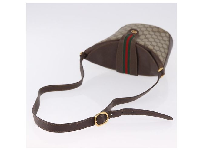 GUCCI GG Supreme Web Sherry Line Bag PVC Beige Gold 904 02 081 - vista 7
