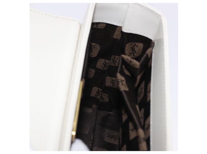 Autre Marque SAINT LAURENT Shoulder Bag Leather Ivory Gold - vista 19