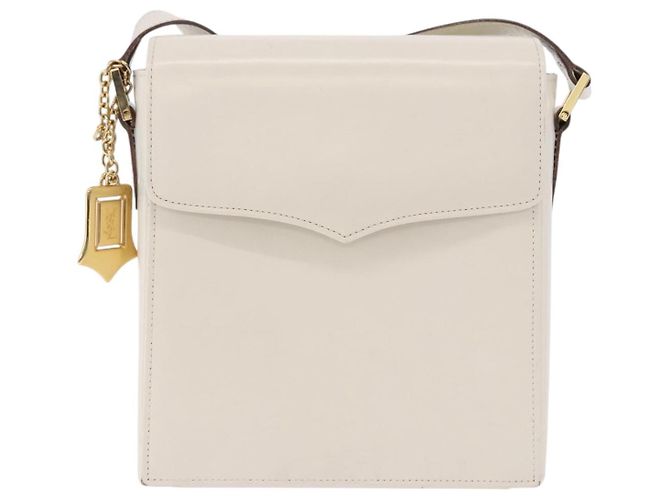 Autre Marque SAINT LAURENT Shoulder Bag Leather Ivory Gold - vista 2
