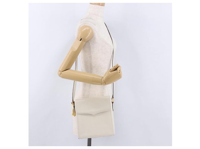 Autre Marque SAINT LAURENT Shoulder Bag Leather Ivory Gold - vista 23