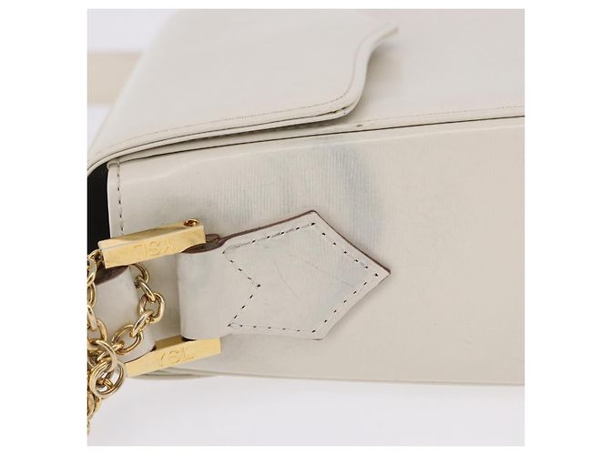 Autre Marque SAINT LAURENT Shoulder Bag Leather Ivory Gold - vista 6