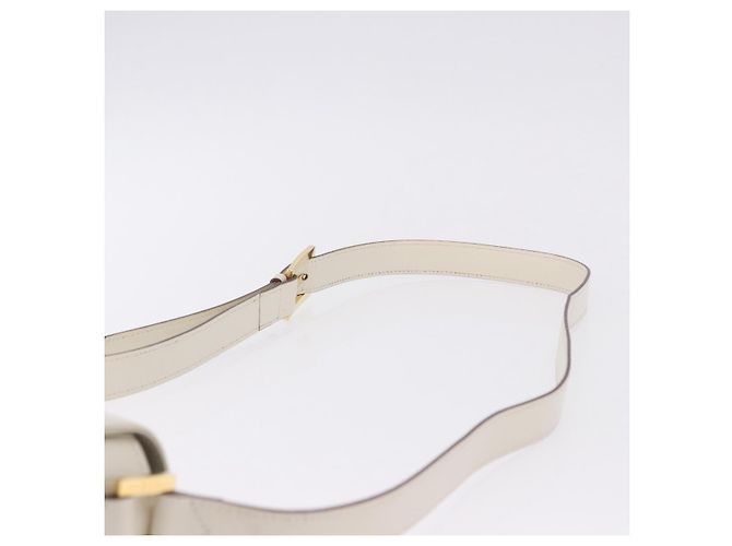 Autre Marque SAINT LAURENT Shoulder Bag Leather Ivory Gold - vista 9