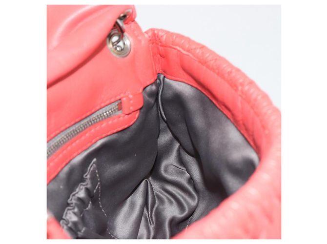 Miu Miu Matelasse Chain Shoulder Bag Leather Pink Silver - vista 21