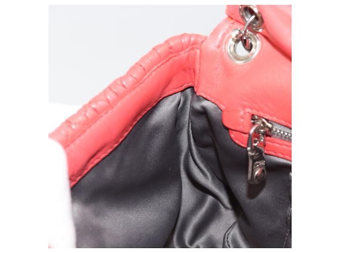 Miu Miu Matelasse Chain Shoulder Bag Leather Pink Silver - vista 22