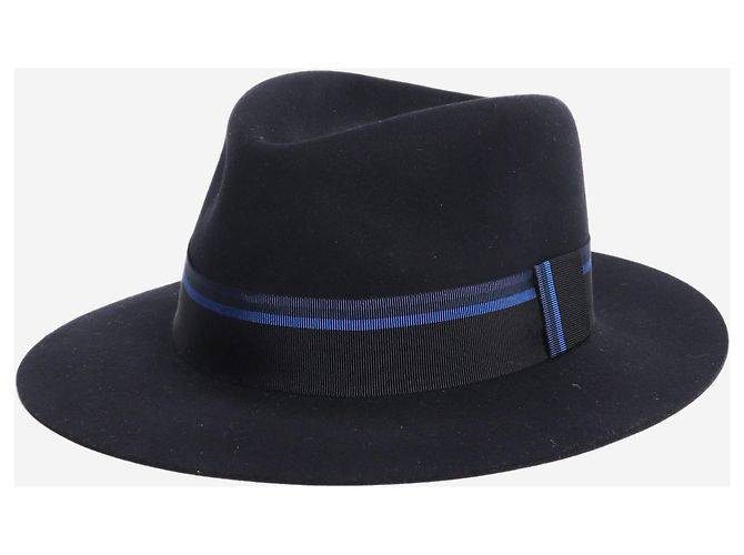 Hermès Trilby Hut in Navy Marineblau - Ansicht 2