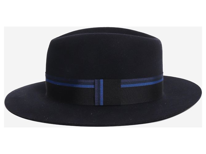 Hermès Trilby Hut in Navy Marineblau - Ansicht 3