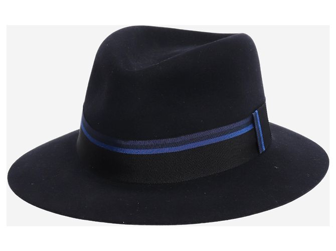 Hermès Trilby Hut in Navy Marineblau - Ansicht 5