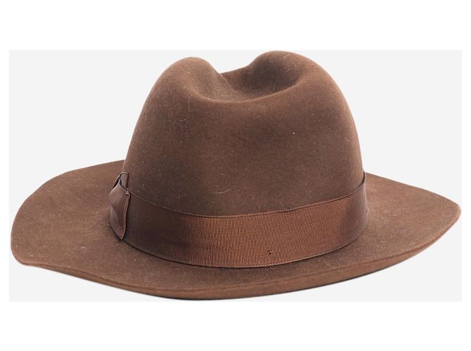 Borsalino Chapeau Trilby marron - vue 3