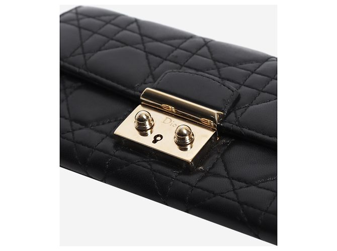 Autre Marque Cartera larga de cuero negro - vista 3