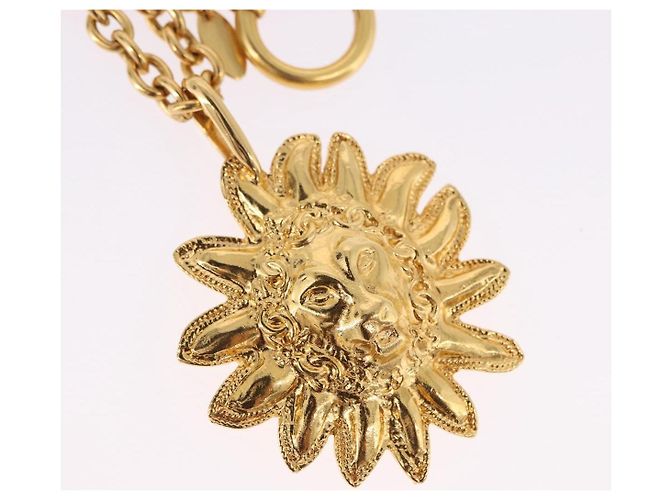 CHANEL Colar Metal Tom Dourado CC - vista 3