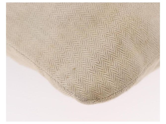 Hermès HERMES Arena MM Shoulder Bag Canvas Beige Gold Tone - vista 10