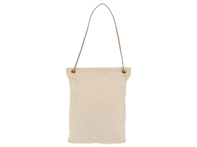 Hermès HERMES Arena MM Shoulder Bag Canvas Beige Gold Tone - vista 3