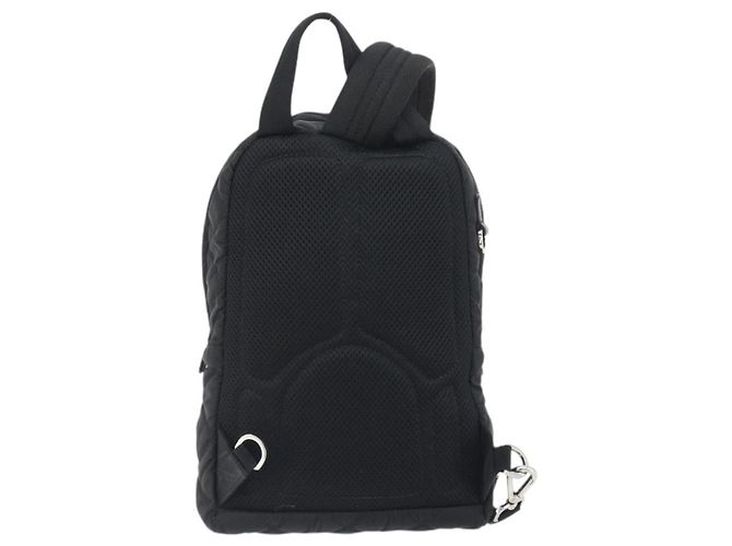 PRADA Body Bag Nylon Black Silver - vista 2