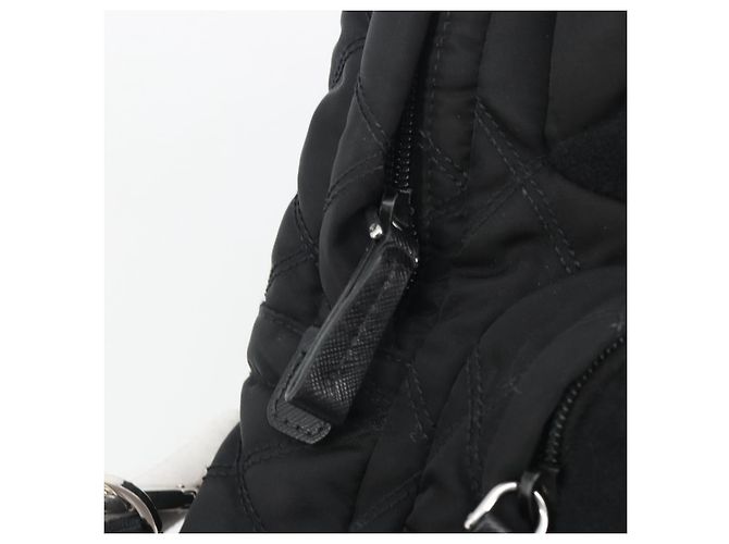 PRADA Body Bag Nylon Black Silver - vista 23