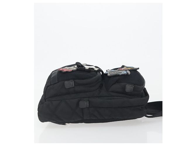 PRADA Body Bag Nylon Black Silver - vista 3