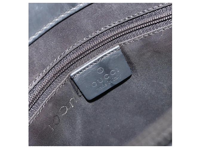 GUCCI Bamboo Tote Bag Leather 2way Black Silver 002 1016 - vista 15